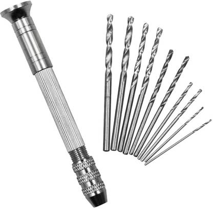 Lyla Precision Pin Vise Bit Mini Hand Drill Chuck Hand Twist Drill 10 Drill Bits' Precision Pin Vise Bit Mini Hand Drill Chuck Hand Twist Drill 10 Drill Bits Paddle Bits