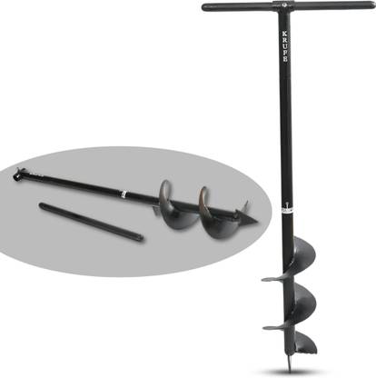 krufe Post Hole Adjustable Auger 6 inch Dia Heavy Duty Single Blade Auger
