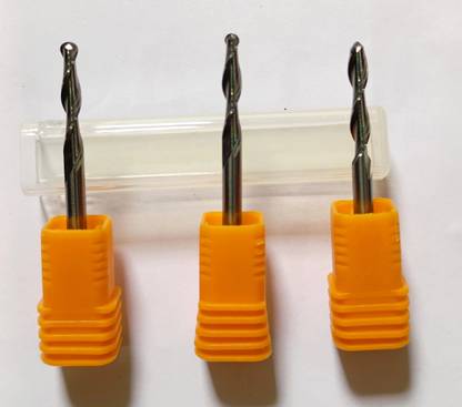 MK CNC TOOLS Double Flute Ball nose 3mm , 3.175*17*38.5 , ( Pack of 3 ) Double Flute Ball nose 3mm , 3.175*17*38.5 , ( Pack of 3 )