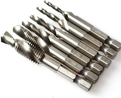 AS TOOL CENTER 6Pcs HSS High Speed Steel Drill Bits Set 1/4" Hex Shank Metric Screw