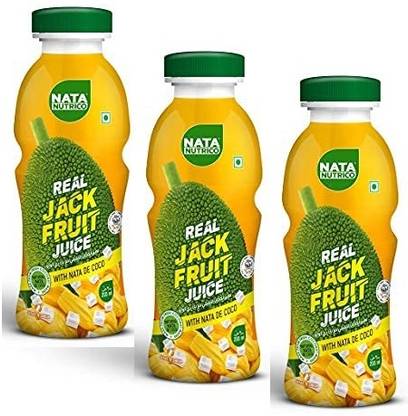 NATA NUTRICO Real Jackfruit Juice with Nata De Coco 200ml-Pack of 3