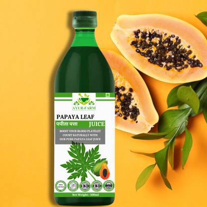Ayur Farm Papaya Leaf Juice - Natural Immunity Booster & Digestive Support - Papaya Juice