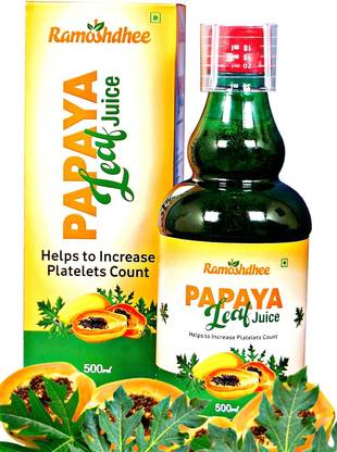 Ramoshdhee Organic Papaya Leaf Juice - Blood Platelets Count |Goodness of Vitamin C |500Ml