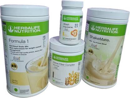 HERBALIFE F1-VANILLA,FIBER COMPLEX200GM,SHAKEMATE500,AFRESH LEMON ENERGY DRINK WEIGHT LOSS Nutrition Drink
