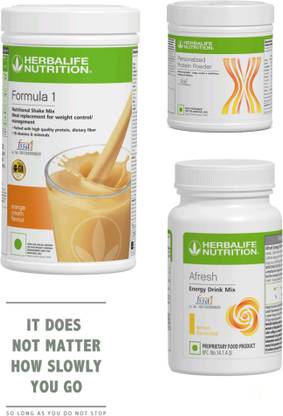 HERBALIFE NUTRITION NUTRITION COMBO-ORANGE SHAKE ,PROTEIN POWDER 200GM AND LEMON AFRESH Protein Shake