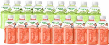 POGOU Melon & Peach Juice with NATA De Coco-Energy Drink | Real Natural Taste