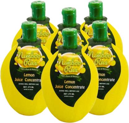 nimboo ras pure lemon juice concentrate ( Pack of 6)