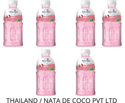 Mogu Mogu Lychee Juice with 25% NATA De Coco Energy Booster Drink Full of Fruit Fibres
