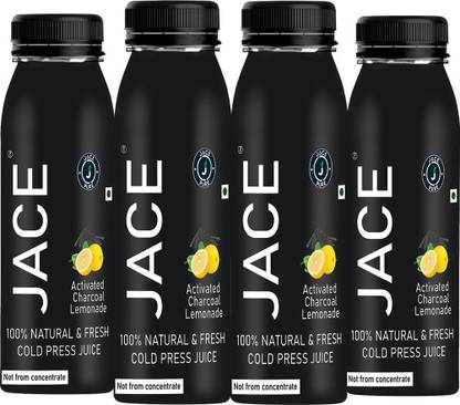 JACE Activated Charcoal Lemonade (Pack of 4)Healthy Fresh Fruit Juice