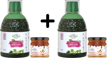 Farm Naturelle Herbal Diabetic Care Juice, 400ml (Pack of 2) with Jamun Honey, 40g