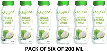 MOJOCO Refreshing Coconut Water,Made Using Real Tender Coconut Water-200 ML (Pack of 6)