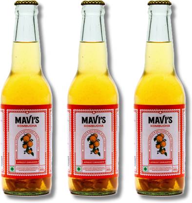 Mavi's Apricot & Cinnamon Kombucha|Raw Organic Fusion for Gut Health|100% Natural |