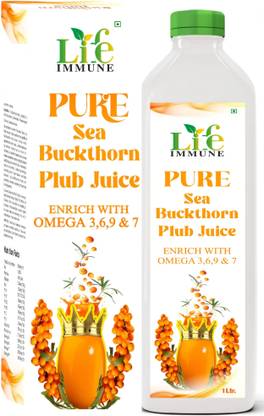 Life Immune Sea Buckthorn Juice For Immunity Booster Health Supplement 1Ltr