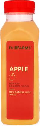 Fairfarms Apple juice |No artificial colour| Enriched with Apple pulp, pack of