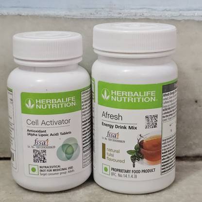 HERBALIFE CELL ACTIVATOR TABLETS & ENERGY DRINK TULSI AFRESH