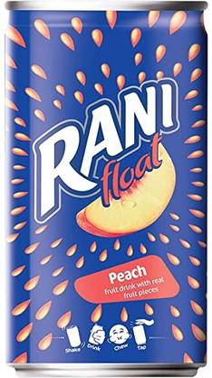 rani Peach Float Fruit juice can,pack of 24 X 180 ml