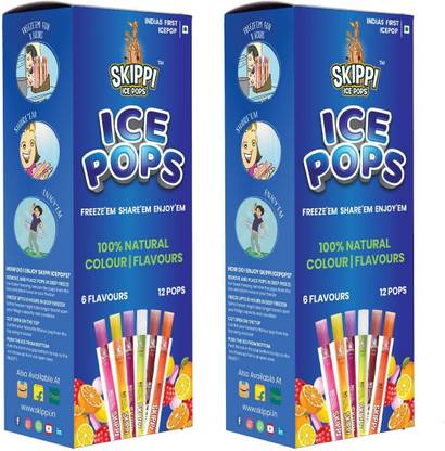 Skippi Ice Pops Box of 12 Icepops Pack of 2