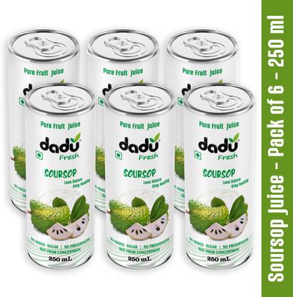 Dadu Fresh Soursop Juice - 250 ML (Pack of 6)