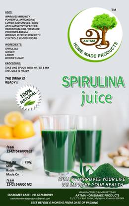 AATMA HOME MADE PRODUCTS SPIRULINA JUICE MIX