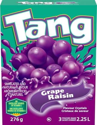 TANG Grape Raisain Natural Flavour Powdered Drink Mix