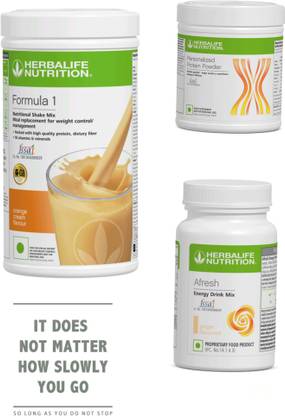 HERBALIFE NUTRITION NUTRITION COMBO-ORANGE SHAKE ,PROTEIN POWDER 200GM AND GINGER AFRESH Protein Shake