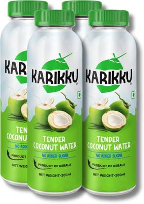 karikku 100% Natural Electrolyte Tender Coconut Water, No Added Sugar, Pack Of 4