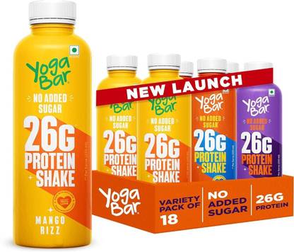 Yogabar 26g Protein Shake | Dark Chocolate, Cold Coffee, Mango RIzz |
