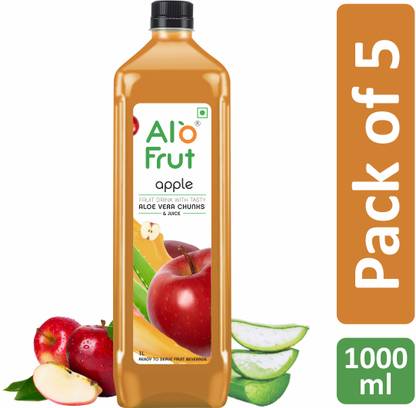 ALOFRUT Apple Aloevera Chunks & Juice 1000mL | Ready to Serve Fruit Drink