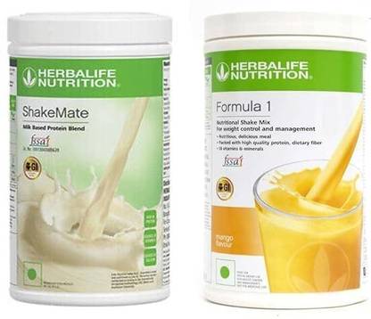 HERBALIFE Formula 1 Shake - Mango Flavor With Shake Mate - Vanilla Flavor For Weight Loss Nutrition Drink