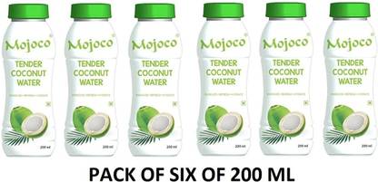 MOJOCO Refreshing Coconut Water,Made Using Real Tender Coconut Water-200 ML (Pack of 6)