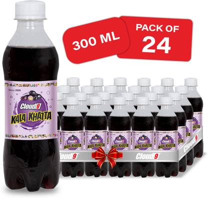 Cloud9 Kala Khatta | Jamun Juice Soft Drink | 300 ml Pack of 24
