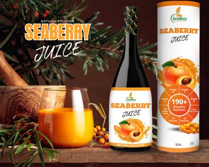 grinbizz Seaberry Juice Rich in Vitamin C & E/Digestion Care Juice/Heart Care