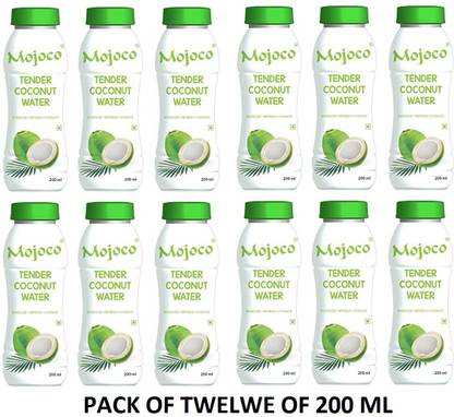 MOJOCO Refreshing Coconut Water,Made Using Real Tender Coconut Water-200 ML(Pack of 12)