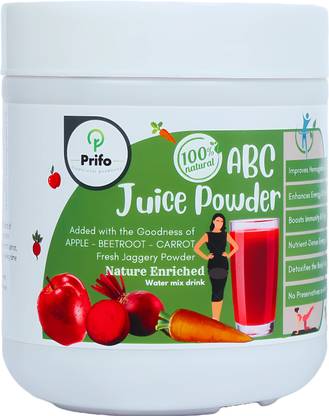 Prifo ABC Juice Powder Apple Beetroot Carrot - No White Sugar 350g Jar