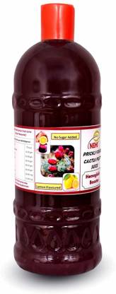 nemi Prickly pear cactus fruit juice with added sugar red colour Hemoglobine booster/100% herbal drink / HB+ 1LI )