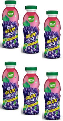 NATA NUTRICO Real Grape Juice with Nata De Coco 200ml-Pack of 6