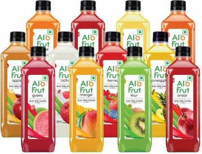 ALOFRUT Juices Taste Combo, 300 ml | Fruit Juice Mai Aloevera Chunks