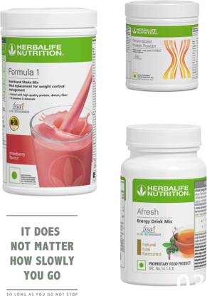 HERBALIFE NUTRITION NUTRITION COMBO-STROWBERRY SHAKE ,PROTEIN POWDER 200GM AND TULSI AFRESH Protein Shake