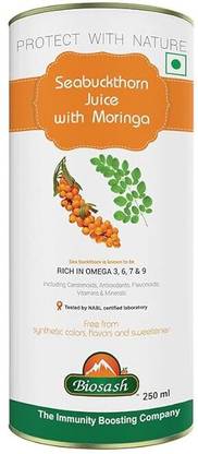 BIOSASH Sea Buckthorn Juice with Moringa– Powerful Superfood Blend for Energy & Immunity