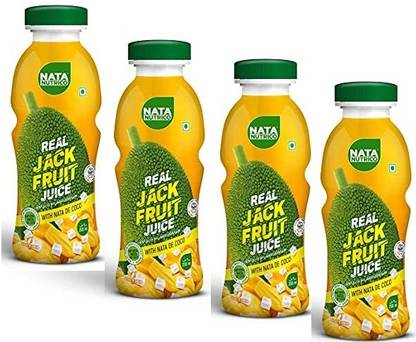 NATA NUTRICO Real Jackfruit Juice with Nata De Coco 200ml-Pack of 4