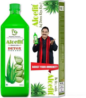 Pharma Science Aloe Vera Juice with Pulp for Skin and Hair