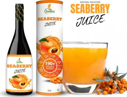 grinbizz Seaberry Juice For Glowing & Clean Skin/Digestive Care Juice/No Added Sugar