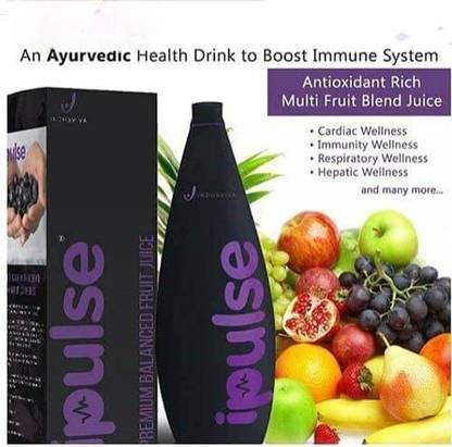 INDUS VIVA I Pulse Ayurvedic Health Booster Fruits & Acai Berry Juicee - 1 Litre