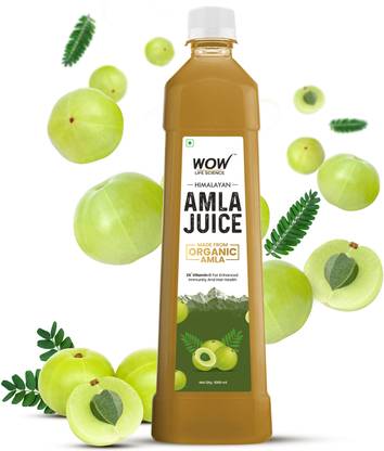WOW Life Science Himalayan Amla Juice | 2X vitamin C | Made with 100% Organic Amlas |Cold Pressed