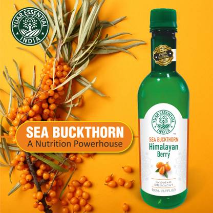 YUAR ESSENTIAL Sea buckthorn Juice Enriched with Omega 3,6, 9 and Rare Omega 7