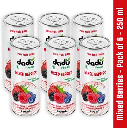 Dadu Fresh Mixed Berries Juice - 250 ML (Pack of 6)