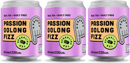 PUSHERS Passion Oolong Fizz Crisp and Refreshing Passion Fruit Oolong Sparkling Drink