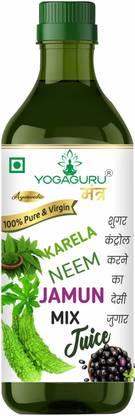YOGAGURU MANTR Neem, Karela, Jamun Juice - 100% Natural & Sugar Free (500 ml)
