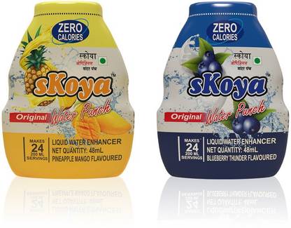 sKoya Pineapple Mango and Blueberry Thunder | Liquid Water Enhancer | 48ml Each