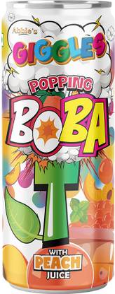 Abbie's Giggles Popping Boba Bubble Tea with Peach Juice Drink,